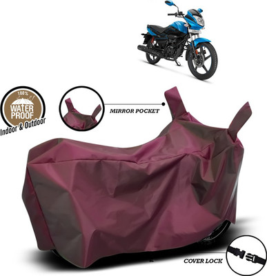 SEBONGO Waterproof Two Wheeler Cover for Hero(Splendor I Smart, Maroon)