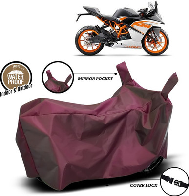ANTHUB Waterproof Two Wheeler Cover for KTM(RC 200, Maroon)