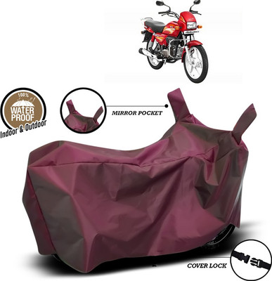 ANTHUB Waterproof Two Wheeler Cover for Hero(Splendor I Smart, Maroon)