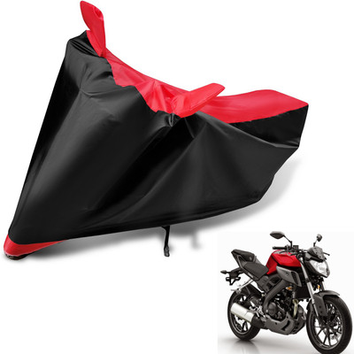 MOCKHE Two Wheeler Cover for Suzuki(Gixxer, Black, Red)
