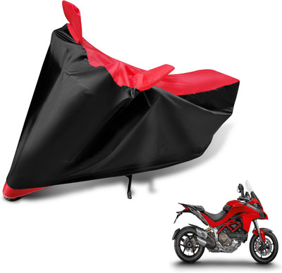 MOCKHE Two Wheeler Cover for Ducati(Multistrada, Black, Red)