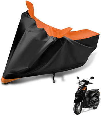 Auto Hub Two Wheeler Cover for Indian(Yo EXL, Black, Orange)