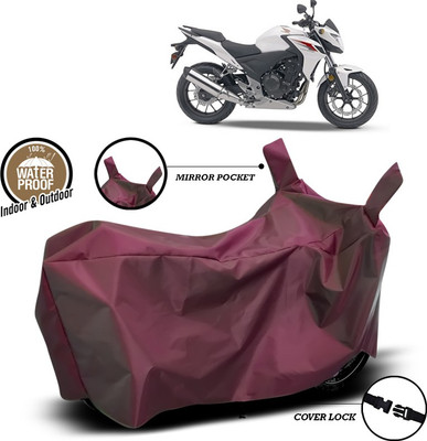 SEBONGO Waterproof Two Wheeler Cover for Honda(CBF, Maroon)