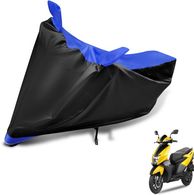 MOCKHE Two Wheeler Cover for TVS(NTORQ, Black, Blue)