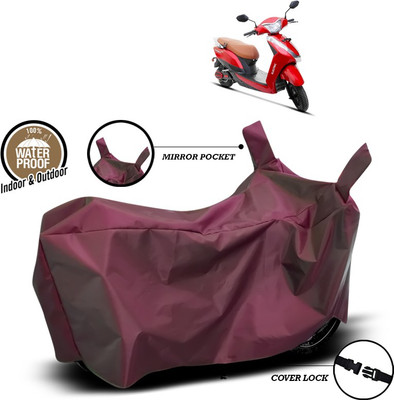ANTHUB Waterproof Two Wheeler Cover for Ampere(Magnus, Maroon)
