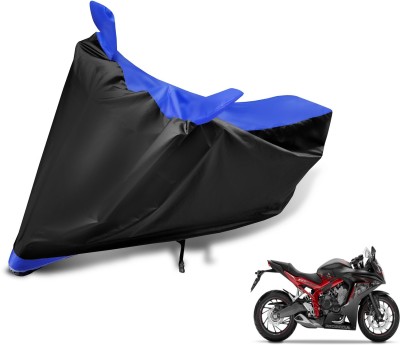 Auto Hub Two Wheeler Cover for Honda(CBR 650F, Black, Blue)