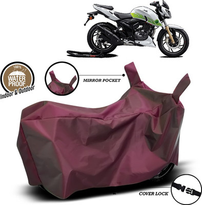 SEBONGO Waterproof Two Wheeler Cover for TVS(Apache RTR 200 4V, Maroon)