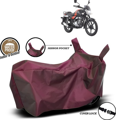 ANTHUB Waterproof Two Wheeler Cover for Bajaj(V12, Maroon)