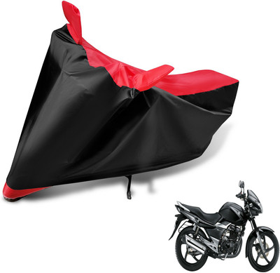 Auto Hub Two Wheeler Cover for Suzuki(GS, Black, Red)