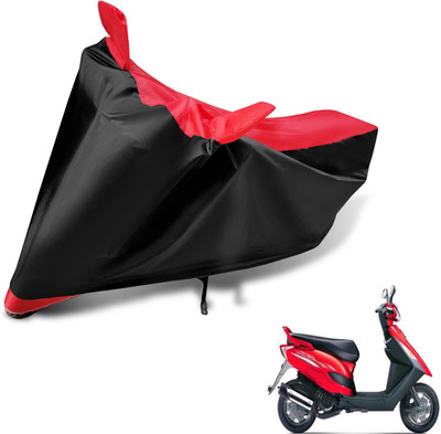 MOCKHE Two Wheeler Cover for Bajaj(Kristal, Black, Red)