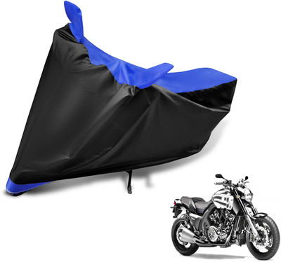 Auto Hub Two Wheeler Cover for Yamaha(VMAX, Black, Blue)