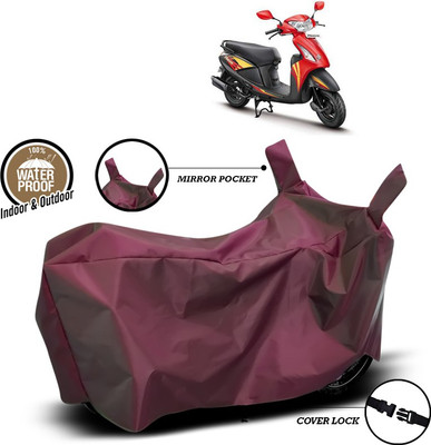 ANTHUB Waterproof Two Wheeler Cover for Hero(Pleasure, Maroon)