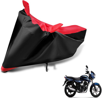 Auto Hub Two Wheeler Cover for Bajaj(Discover 135, Black, Red)