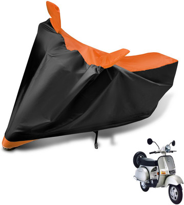 Auto Hub Two Wheeler Cover for Bajaj(Chetak, Black, Orange)