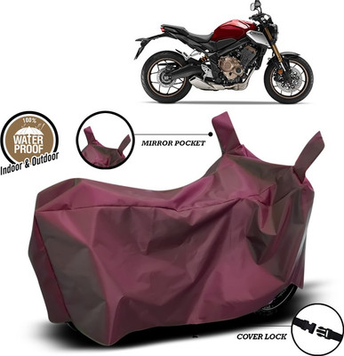 ANTHUB Waterproof Two Wheeler Cover for Honda(CBR 650F, Maroon)