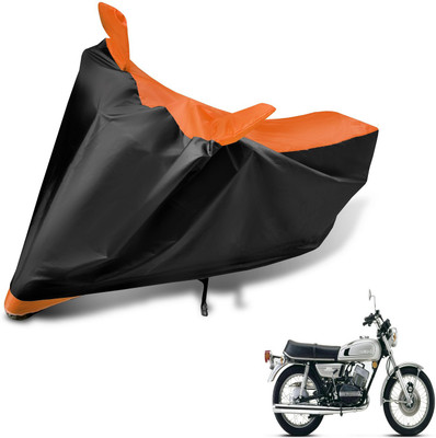 Auto Hub Two Wheeler Cover for Yamaha(RD 350, Black, Orange)