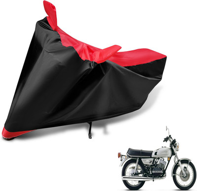 Auto Hub Two Wheeler Cover for Yamaha(RD 350, Black, Red)