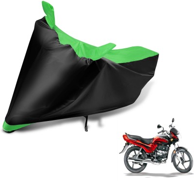 MOCKHE Two Wheeler Cover for Hero(Passion Plus, Black, Green)