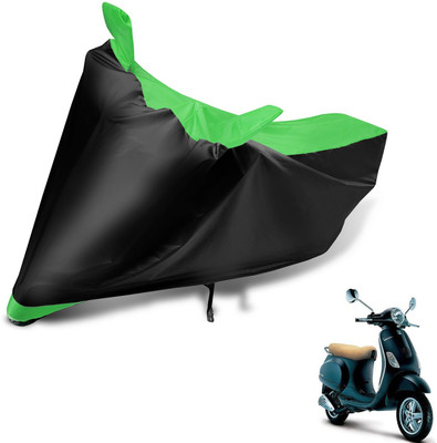 Auto Hub Two Wheeler Cover for Vespa(Piaggio Vespa, Black, Green)