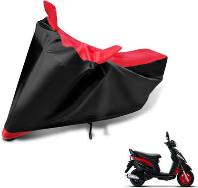 Auto Hub Two Wheeler Cover for Mahindra(Rodeo, Black, Red)