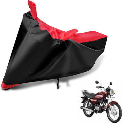 MOCKHE Two Wheeler Cover for Hero(HF Dawn, Black, Red)
