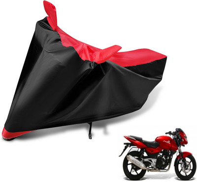 MOCKHE Two Wheeler Cover for Bajaj(Pulsar, Black, Red)