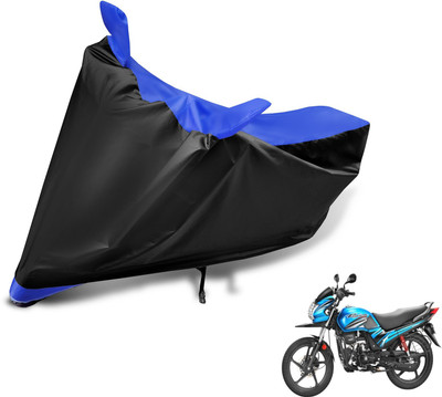 Auto Hub Two Wheeler Cover for Hero(Passion Pro TR, Black, Blue)