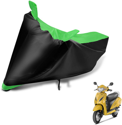 MOCKHE Two Wheeler Cover for Honda(Activa 5G, Black, Green)