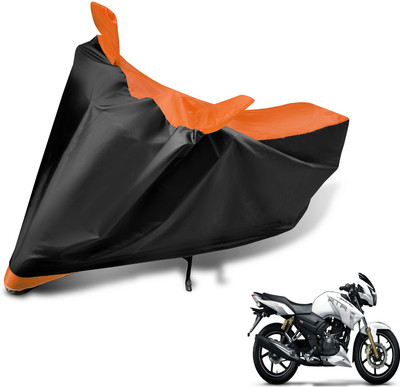 MOCKHE Two Wheeler Cover for TVS(Apache RTR 160, Black, Orange)