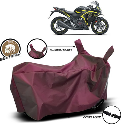 ANTHUB Waterproof Two Wheeler Cover for Honda(CBR 250R, Maroon)