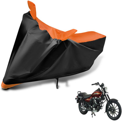 MOCKHE Two Wheeler Cover for Bajaj(Avenger 150 Street, Black, Orange)