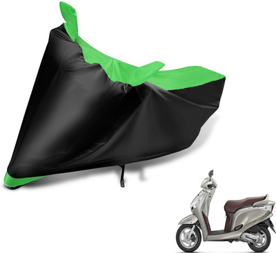 MOCKHE Two Wheeler Cover for Honda(Aviator, Black, Green)
