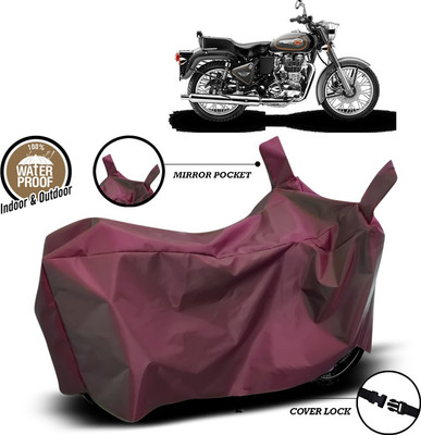 ANTHUB Waterproof Two Wheeler Cover for Royal Enfield(Bullet 500, Maroon)
