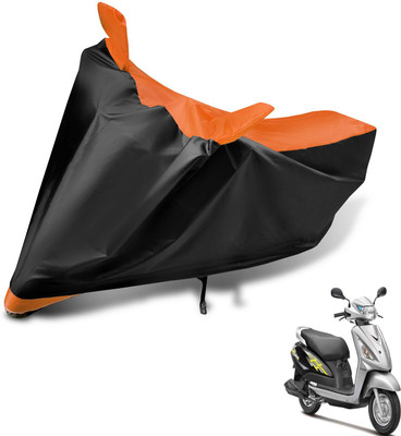 Auto Hub Two Wheeler Cover for Suzuki(Swish, Black, Orange)
