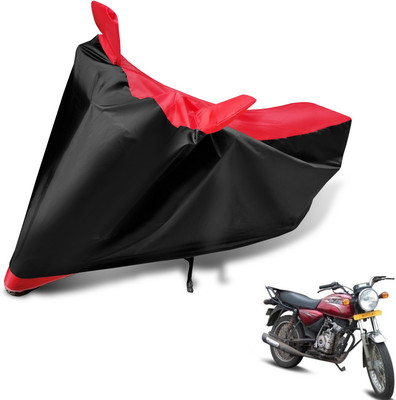 Auto Hub Two Wheeler Cover for Bajaj(Boxer AT, Black, Red)