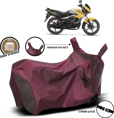 SEBONGO Waterproof Two Wheeler Cover for Hero(Passion Pro i3S, Maroon)