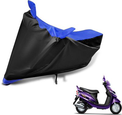 MOCKHE Two Wheeler Cover for Mahindra(Rodeo RZ, Black, Blue)