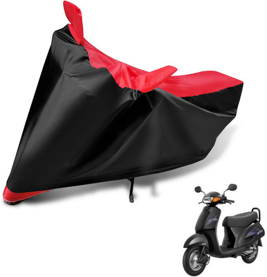 Auto Hub Two Wheeler Cover for Honda(Activa, Black, Red)