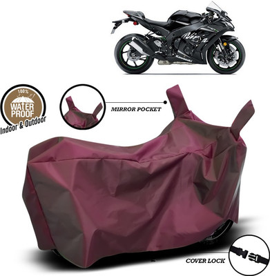 SEBONGO Waterproof Two Wheeler Cover for Kawasaki(Ninja ZX 10R, Maroon)