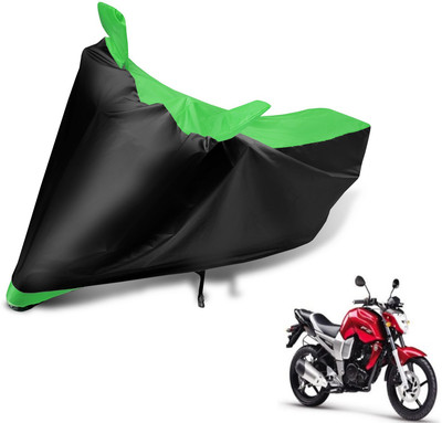 Auto Hub Two Wheeler Cover for Yamaha(FZ, Black, Green)