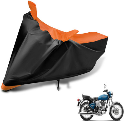 Amanzo Waterproof Two Wheeler Cover for Royal Enfield(Bullet Electra Twinspark, Orange)