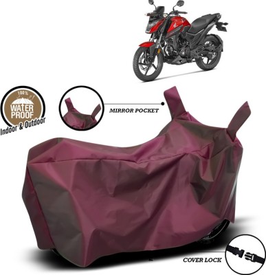 ANTHUB Waterproof Two Wheeler Cover for Honda(X-Blade, Maroon)