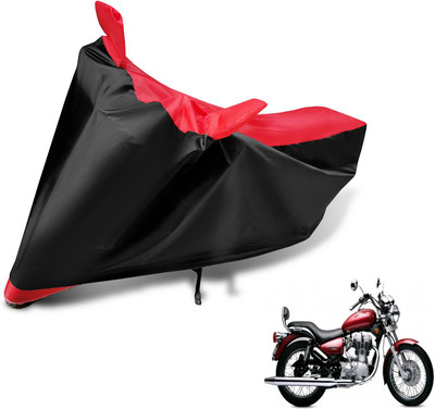Auto Hub Two Wheeler Cover for Royal Enfield(Bullet 350 Twinspark, Black, Red)
