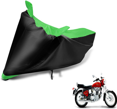 Auto Hub Two Wheeler Cover for Royal Enfield(Electra 5S, Black, Green)
