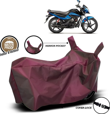 SEBONGO Waterproof Two Wheeler Cover for Hero(Splendor I Smart, Maroon)