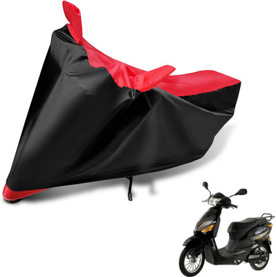 Auto Hub Two Wheeler Cover for Hero(Electric Zippy, Black, Red)