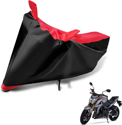 Auto Hub Two Wheeler Cover for Suzuki(GSX S1000, Black, Red)