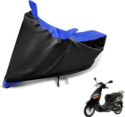 MOCKHE Two Wheeler Cover for Hero(Electric Zippy, Black, Blue)