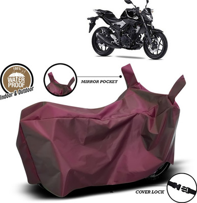 ANTHUB Waterproof Two Wheeler Cover for Yamaha(MT 9, Maroon)