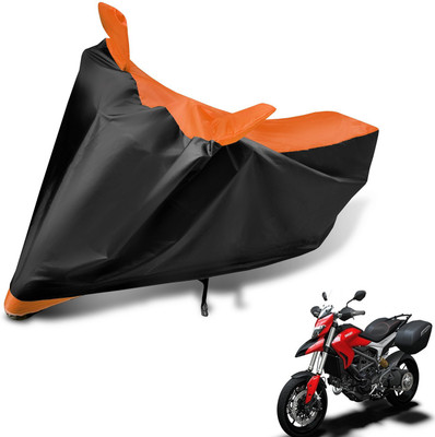 MOCKHE Two Wheeler Cover for Ducati(Hyperstrada, Black, Orange)
